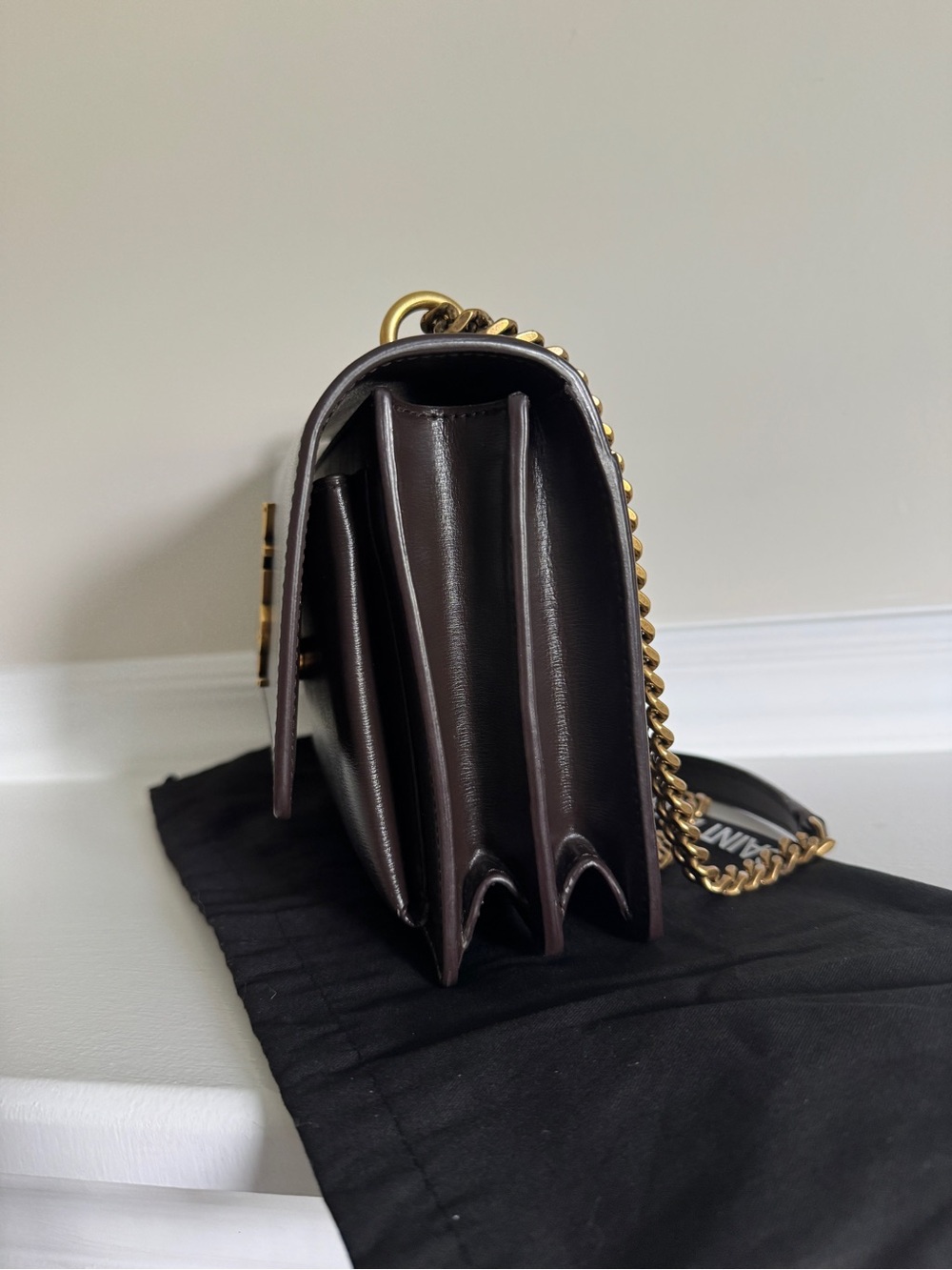 Saint Laurent Dark Chocolate Medium Sunset Bag - Picture 7 of 12
